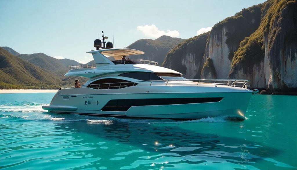 Ferretti 670 قبالة إل نيدو، مسلطاً الضوء على أفضل تطبيقات اليخوت في المياه الآسيوية في عام 2025.